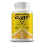 YouWeFit Omega-3 Fish Oil (60 Capsules) | 1250mg Triple Strength Fish Oil Softgel Capsules (540mg EPA & 360mg DHA) | For Joint & Heart Health, 110 grams