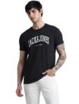 JACK & JONES Mens Black Slim Fit T-Shirt