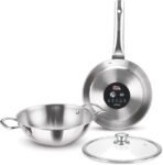 MILTON Pro cook Triply Stainless Steel 3 Pcs Induction Cookware Set 24cm Induction Bottom Cookware Set(Stainless Steel, 3 – Piece)