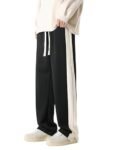Mack Jonney Men’s Black Track Pants – XL, Multi-Sport, Loose Fit, Mid Rise, Zipper Closure, Solid Black, Cotton Polyester Blend, Adult Men