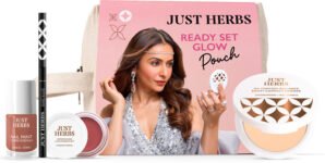 Just Herbs Ready Set Glow Party Ready Travel Friendly Perfect Gift Makeup Kit Pouch(Pack of 4)