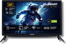 InnoQ Sounbar 60 cm (24 inch) HD Ready LED Smart Android TV with 30W Front Boom Speakers | 1000+ Smart Apps | Mobile Screen Connect | Wifi | Games |(24S-SPECTRA-V2)