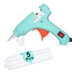 GLUN® 20W Glue Gun with 7mm Glue Sticks, LED Indicator, On/Off Switch, Ideal for Crafts & DIY (5 Sticks)Transparent Glue Sticks For Craft Specialist
