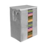PrettyKrafts XXXL Saree Cover/sari organizer with handles and transparent front Extra Large Sari Cover (Single) JuteGrey