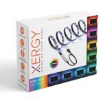 XERGY USB 5V 5050 RGB Led Flexible Strip Light Multi-Color Changing Lighting Kit, Tv Background Lighting with Mini Controller for Tv Pc Laptop Bias Lighting (1 Meter for Tv’S Upto 28″) 1 Meters