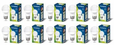 Crompton Dyna Ray 7W Round E27 LED Cool Day Light Pack of 10