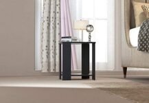 MAMTA DECORATION MDF Wood Bedside End Table for Bedroom Living Room Wooden Nightstand Sofa Side Table with Storage Shelf (Wenge Finish), Design 7, Standard (MD-BEDSIDE-04-N)