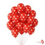 20 Pcs Polka Dots Balloons for Happy Birthday Decoration Items Red Baby Boys Girls Kids Men Women Husband Wife Adults Living Room Home Latex Polka Dot Balloons for Birthday Decoration Kit Set Golden