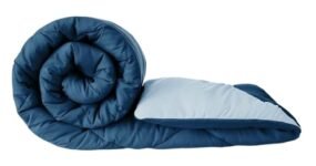Status Contract Reversible Solid Comforter Summer AC Blanket/Double Bed Blanket for Winter/Double/GSM- 220/SIZE -220 x 215 cm (Blue)