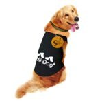 Sage Square Cotton Dog T-Shirt | Sleeveless Vest | Comfortable and Stylish Puppy Tank Top | Ideal for Small Dogs | Quick Dry and Breathable | Black | Small, Trendy Sleeveless Design. (24 Inch)