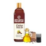 Newish Cold Pressed Castor Oil for Hair Growth, Skin & Eyebrows |Pure & Organic Arandi Oil |Promotes Thicker, Longer Hair & Repairs Cracked Heels – 200ml