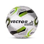 Vector X Venomous PVC Machine Stitched Indoor/Outdoor Water-Resistant Football with Butyl Bladder, White-Green, Size 5, Suitable for Match and Training for Adults 15+ Years