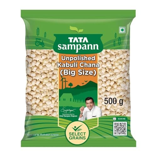 Tata Sampann Unpolished Kabuli Chana (Big Size), 500g