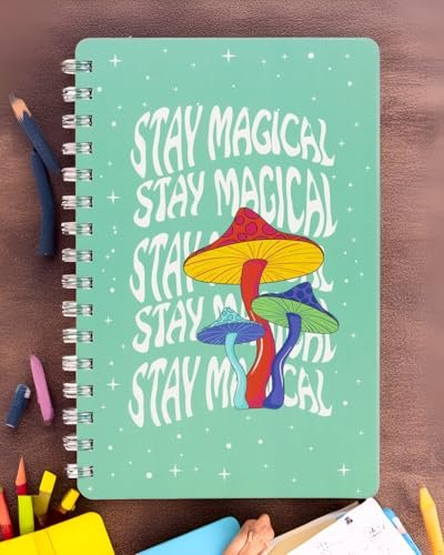Doodle Wiro Hard Bound A5 Planner with 100+ Stickers | Undated Yearly, Monthly, Daily Planner with 16 Theme Based Activity Pages |16 Tear Away Note Cards & Quote Cards I To Do List | 216 Ruled Pages I 80 GSM (Stay Magical)