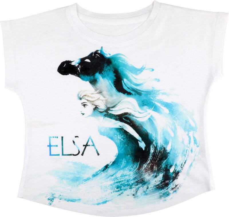 FROZEN Girls Casual Polyester Top(White, Pack of 1)