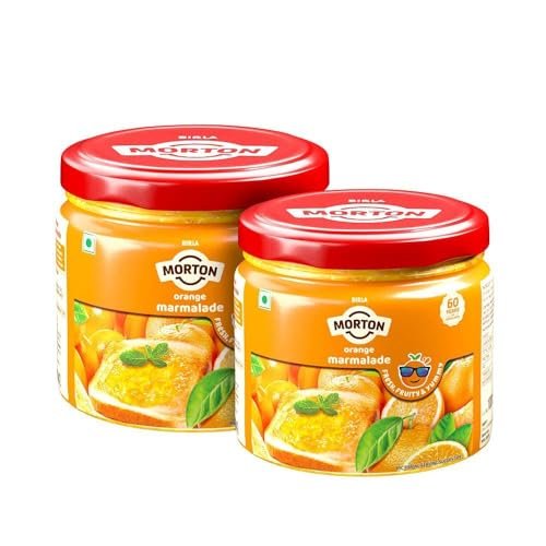 Morton Orange Jam pack of 2 | Made with Real Oranges | Tangy & Sweet Fruit Spread | No Artificial Flavours or Colours | Perfect for Bread, Toast, Parathas & Desserts | Premium Fruit Jam 2 X 500g