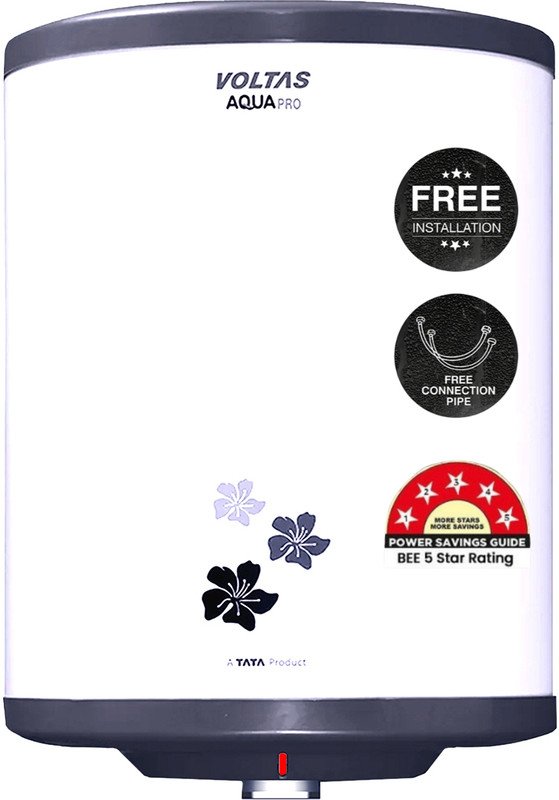 Voltas AquaPro 15 L Storage Water Geyser | Free Pipes and Free Installation(Grey)