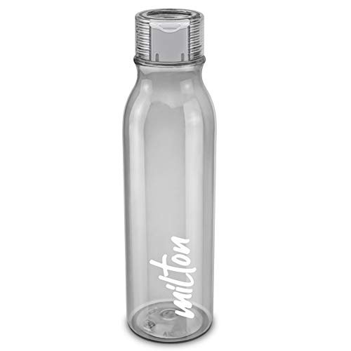 MILTON Name Tag 1000 Water Bottle, 958 ml, Reusable Plastic Fridge Bottle, BPA Free and Leak Proof Bottles for Travel, Work, Pack of 1, Grey