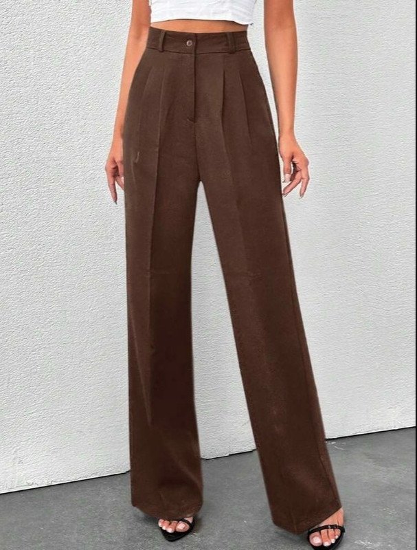 BLUELOCK Straight Fit Women Brown Trousers