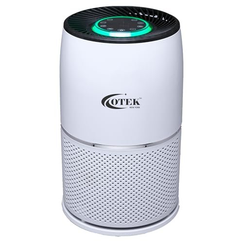 OTEK 330A Smart Air Purifier for Home & Office | HEPA H13 & Activated Carbon Filter | UV-C Sterilization | Real-Time AQI Display | Removes 99.9% Dust, Smoke & Allergens | 280 sq.ft