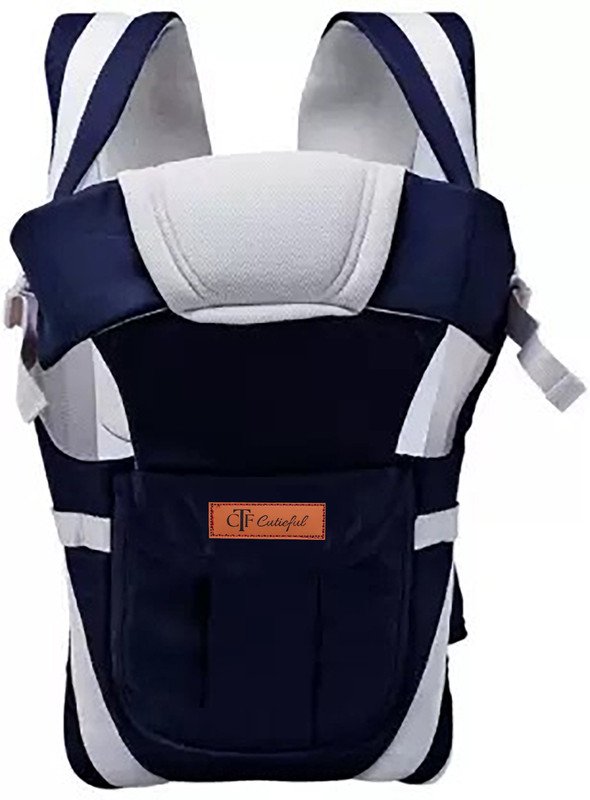 Cutieful High Quality Bag with Strong Belt 4 in 1 Position Baby Carrier(Nevi Blue, Front carry facing out)