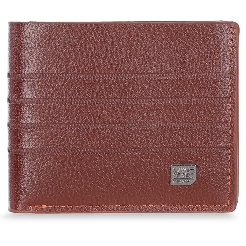 Lavie Sport Alfred Bi-Fold Wallet for Men|2 Currency compartments|Holds Upto 4 Credit/ATM Cards|Transparent ID Slot|12 Months Warranty|Box Packaging for Gifting