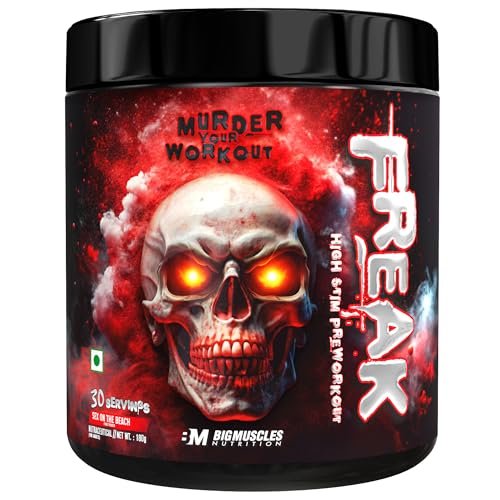 Bigmuscles Nutrition Freak Pre-Workout [30 Servings, Sex on the Beach] | Increased Energy, Strength, Mental Focus & Powerfull Pumps | 180 gm