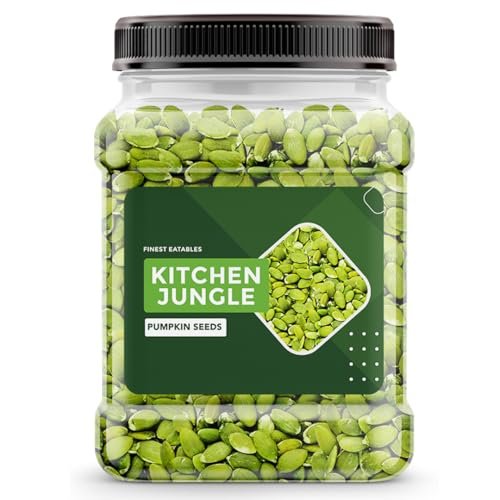 Kitchen Jungle Raw Natural Pumpkin Seeds Jumbo 1KG jar pack