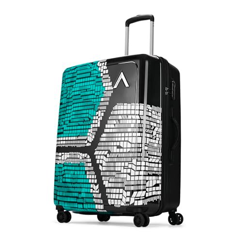 Aristocrat Bruce Check-in Trolley Bag 73cm | Large | Hard Luggage | Smooth 8-Wheel Suitcase | Secure Combination Lock with Sturdy Zipper | Full Fabric Convipack | 5-Year Warranty (Blue)