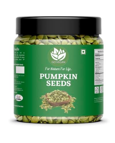 Go Vegan 100% Natural & Premium Pumpkin Seeds – Raw Seeds for Eating | Immunity Booster and Protein Rich Seeds | Healthy Diet Snacks Diwali Gift Pack (Pumpkin Seeds 100gm)