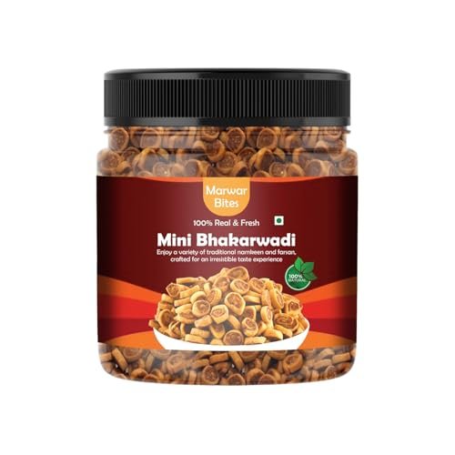 MarwarBites Mini Bhakarwadi 1kg | Crispy & Tasty Bhakarwadi Perfect for Tea Time | Healthy Baked Namkeen Snack – Munchies