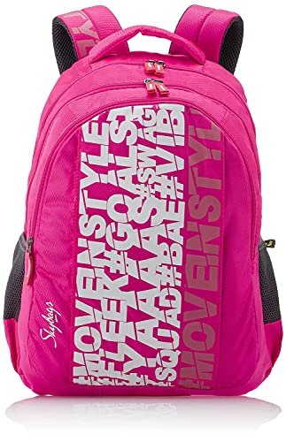 Skybags Riddle Pink 15 Litres 46 Cms Casual Standard 3 Compartment Backpack With Raincover