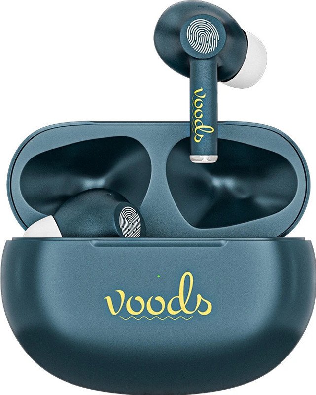 Voods V airbuds – Pro, ANC Wireless Earbuds, 70hrs Playback IP65-Water&Dust Resistant Bluetooth(Sea Green, In the Ear)