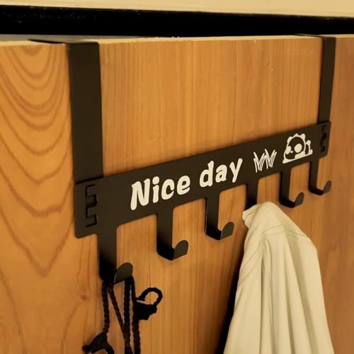 CANDY KART Heavy Duty Carbon Steel Over Door Hanger for Clothes, Drill-Free Hanging Hooks for Bathroom, Bedroom, Kitchen Coat, Towel, Scarf Holder Removable Space Saving Door Rack (1 Piece)