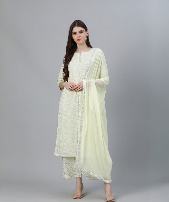 LIBAS Women Kurta Palazzo Set
