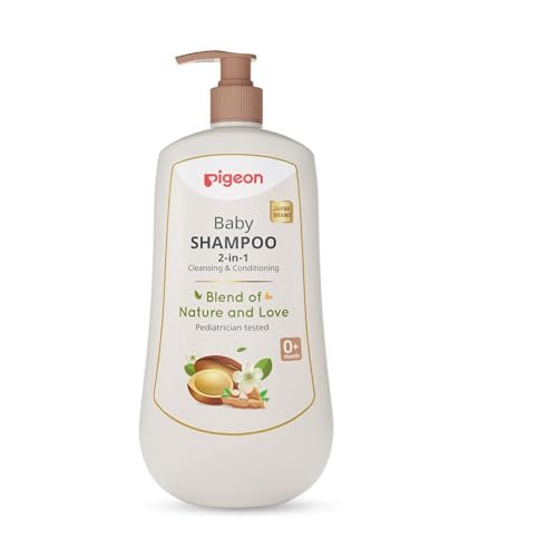 Pigeon 2-in-1 Baby Shampoo For Cleansing & Conditioning, Enriched With Avocado Oil & Marshmallow Extract, Parabens Frew, SLS & SLES Free – 500 ml