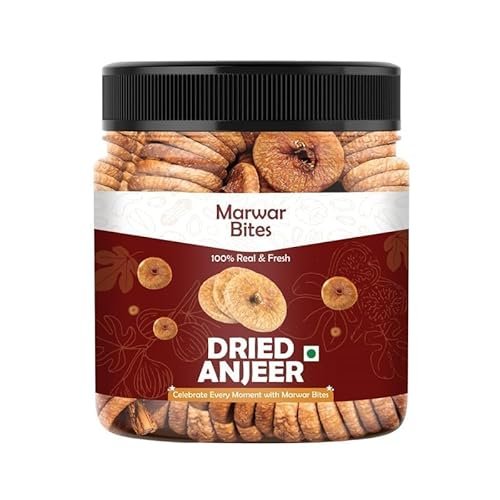 MarwarBites Premium Dried Afghani Anjeer 1KG | Soft Juicy Figs Dry Fruit | No Added Sugar | Rich Source Of Fiber | Low in Fat | Healthy Snack Jar Pack