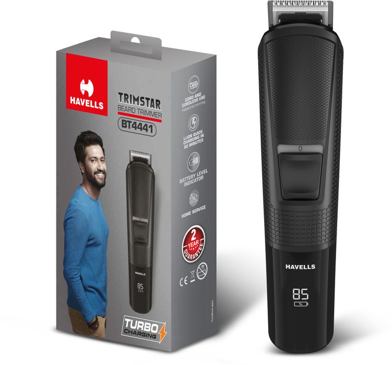 HAVELLS BT4441 Trimmer 120 min  Runtime 9 Length Settings(Black)