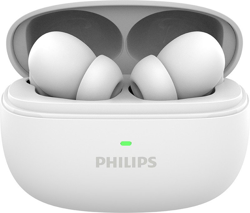 PHILIPS TAT1150WT Earbuds with ANC/ENC, 55H Playtime, 13mm Drivers, BT v5.3, IPX5 Proof Bluetooth(Bright White, True Wireless)