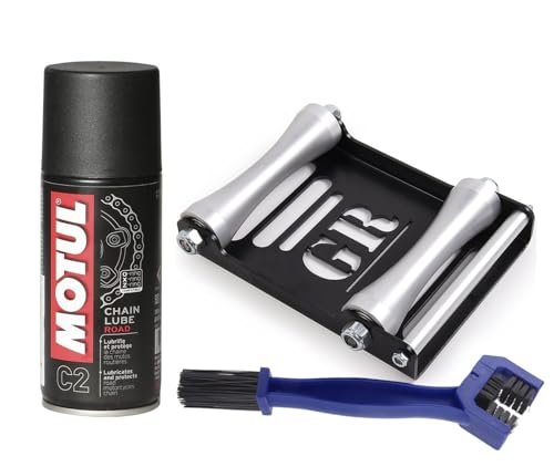 Grand Pitstop BBC2RollerL Motul C2 Chain Lube and Paddock Stand GRoller, Large (3-Pieces, 150 ml)