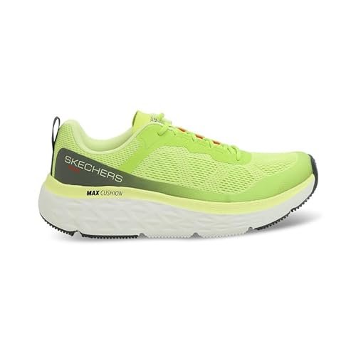 Skechers Max Cushioning Delta Lace Up Sneakers For Men – Air-Cooled Goga Mat Responsive Ultra Go Cushioning Fabric & Synthetic Upper Athletic Sneakers Green, 8 UK