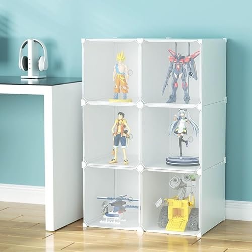 Homeland Standing Shelf Rack for Storage Multipurpose | Sturdy Iron Metal |for Footwear, Toys, Clothes| Foldable Indoor Outdoor Stand for Storing Pots Books House Item (6-SHELF-6-DOOR, White)