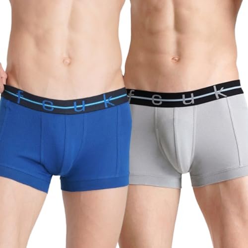 FCUK Play Norwood, Men’s Solid Trunks Pack of 2