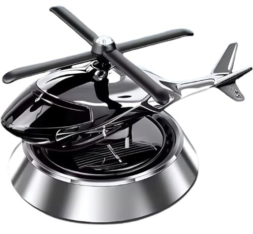 Solar Helicopter Car Perfume Diffuser – Automatic Rotating Dashboard Air Freshener Powered by Sunlight | Stylish Car Interior Accessory for Fresh Aroma & Decoration
