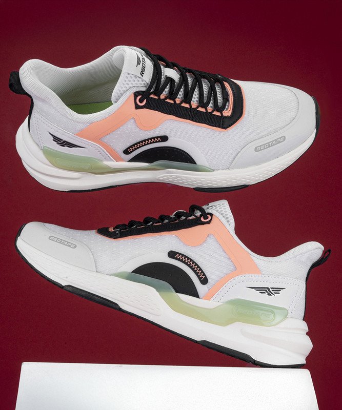 RED TAPE | Cultured Round-Toe Shape & Cushioning Technology Walking Shoes For Men(White , 9)