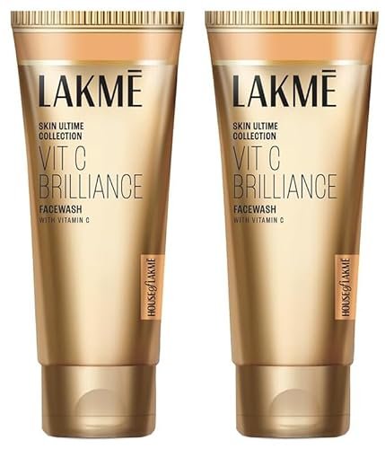 LAKMÉ 9To5 Vitamin C+ Face Wash | 100% Soap-Free | Enriched With Lemon Extract & Exfoliating Beads | For Dry, Oily, Normal, Sensitive & Combination Skin | 100G
