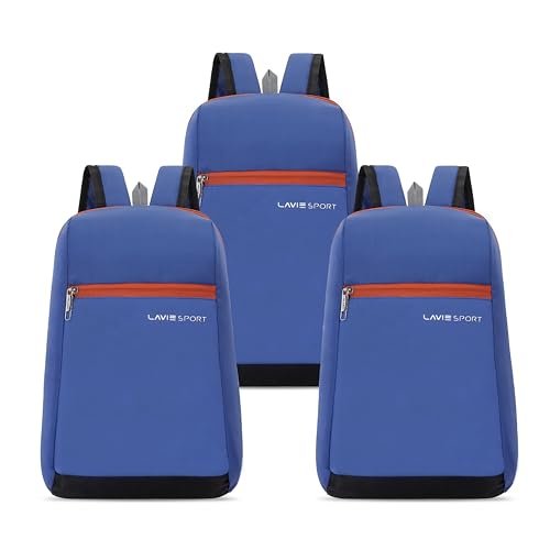 Lavie Sport Sprinter 11 litres Daypack | 1.5 Compartment Unisex Casual Backpack for Boys & Girls (Pack of 3)