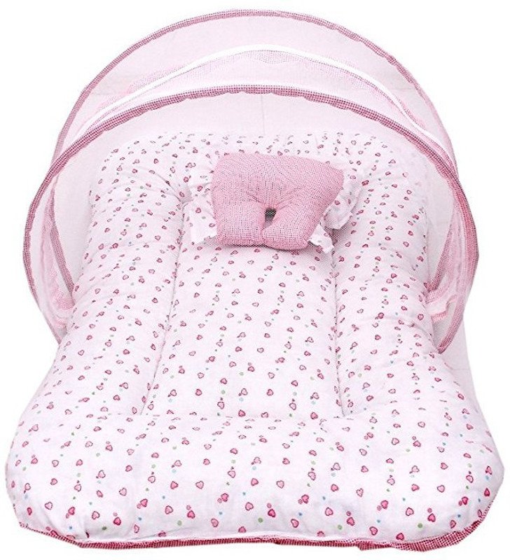 Miss & Chief by Flipkart Polycotton Baby Bed Sized Bedding Set(Pink, 1 Baby Bed, 1 Sleeping Bag)