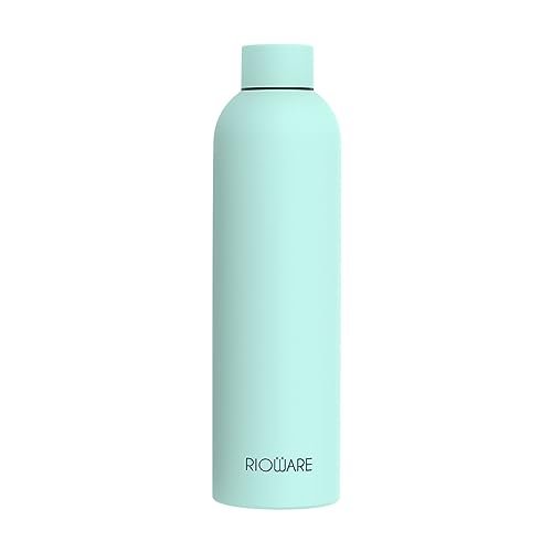 Rioware® Rubber Coated Vaccum Insulated Water Bottle 750ml Hot Water Bottle, 750ml Thermosteel Water Bottles for Travel, Home, Office, School, Gym, Adults, Water Bottle Hot and Cold, Green
