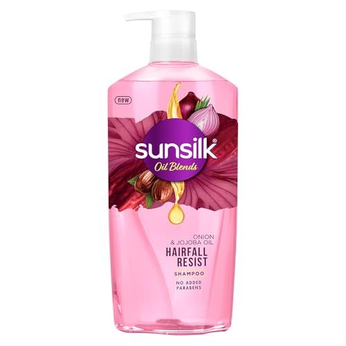 Sunsilk Onion & Jojoba Oil Hairfall Resist Oil Blends Shampoo | with No Added Parabens | (700 ml)